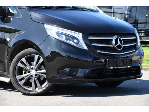 Mercedes-Benz Vito 114 CDI L3 Edition Camera, Cruise, LED, Clima, Automaat, 136pk, Sensoren, 2 x Schuifdeur, Trekhaak, Uniek!