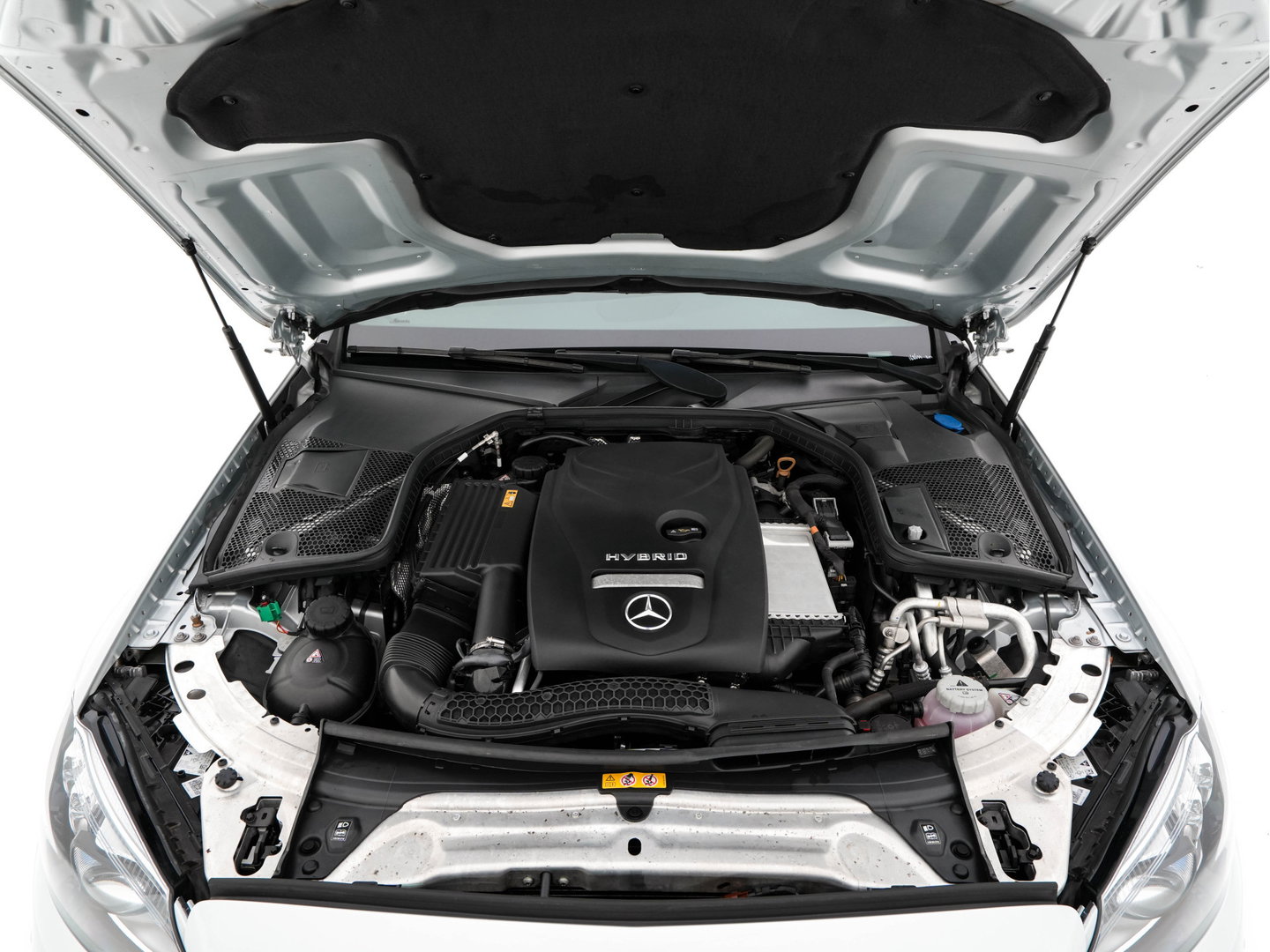 Mercedes-Benz C-Klasse 300 e Business Solution AMG Limited (Plug-in) {SoH-94%} (INCL.BTW) Aut. *PANO | LEATHER-FABRIC | MULTIBEAM-LED | TOP-VIEW | DIGI-COCKPIT | BLIND-SPOT | HEATED-SPORTSEATS | SHIFT-PADDLES | NAVI-FULLAMP | PRIVACY-GLASS | PDC | CRUISE | TOWBAR | 18''