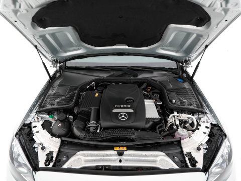 Mercedes-Benz C-Klasse 300 e Business Solution AMG Limited (Plug-in) {SoH-94%} (INCL.BTW) Aut. *PANO | LEATHER-FABRIC | MULTIBEAM-LED | TOP-VIEW | DIGI-COCKPIT | BLIND-SPOT | HEATED-SPORTSEATS | SHIFT-PADDLES | NAVI-FULLAMP | PRIVACY-GLASS | PDC | CRUISE | TOWBAR | 18''