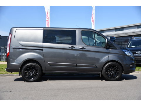 Ford Transit Custom 300 2.0 TDCI L1H1 Limited DC PB Edition Camera, Cruise, Carplay, LED, Leder, 2 x Schuifdeur, Stoelverwarming, Sensoren, Automaat, Uniek!