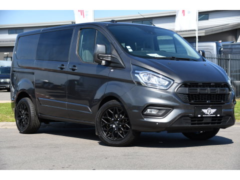 Ford Transit Custom 300 2.0 TDCI L1H1 Limited DC PB Edition Camera, Cruise, Carplay, LED, Leder, 2 x Schuifdeur, Stoelverwarming, Sensoren, Automaat, Uniek!