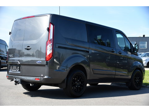 Ford Transit Custom 300 2.0 TDCI L1H1 Limited DC PB Edition Camera, Cruise, Carplay, LED, Leder, 2 x Schuifdeur, Stoelverwarming, Sensoren, Automaat, Uniek!
