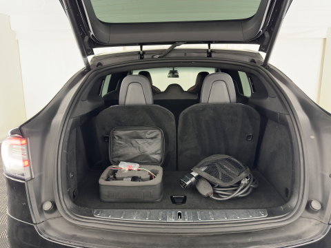 Tesla Model X 75D Base [ 7-Pers. ] [3-Fase-11kW] (INCL.BTW) Aut. *PANO-WINDOW | AUTOPILOT | LEATHER-FABRIC | NAVI-FULLMAP | FULL-LED | AIRSUSPENSION | DIGI-COCKPIT | CCS-FASTLOADER | KEYLESS | DAB+ | HEATED-SPORTSEATS | PRIVACY-GLASS | 20"A