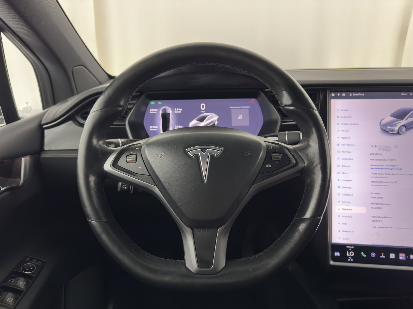 Tesla Model X 75D Base [ 7-Pers. ] [3-Fase-11kW] (INCL.BTW) Aut. *PANO-WINDOW | AUTOPILOT | LEATHER-FABRIC | NAVI-FULLMAP | FULL-LED | AIRSUSPENSION | DIGI-COCKPIT | CCS-FASTLOADER | KEYLESS | DAB+ | HEATED-SPORTSEATS | PRIVACY-GLASS | 20"A