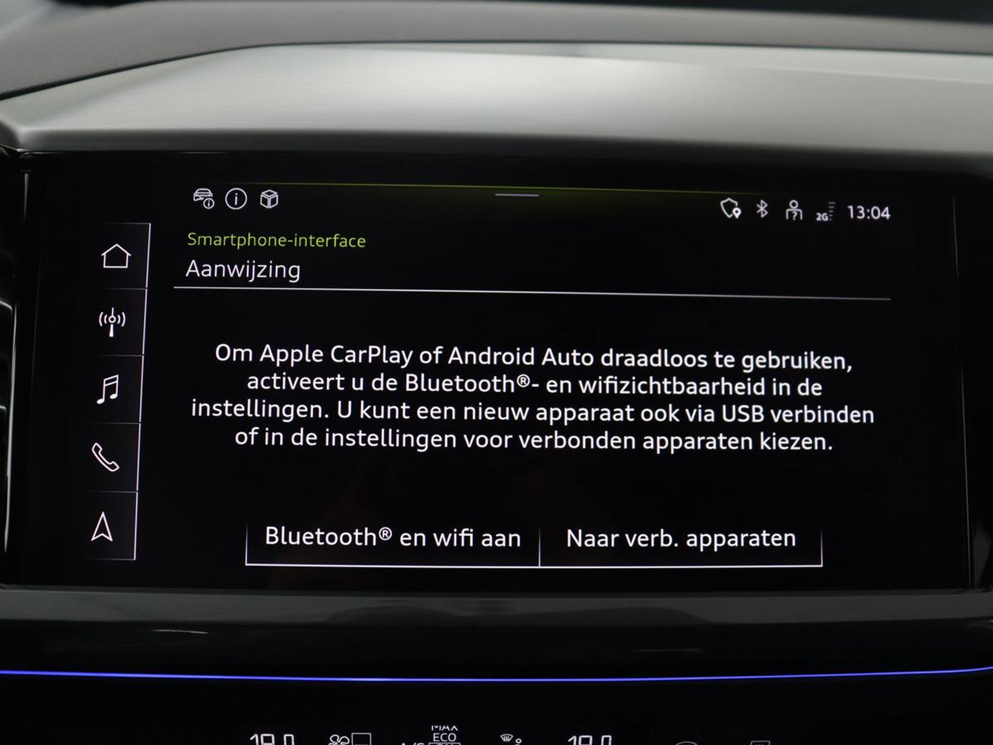 Audi Q4 e-Tron 40 77KWH 150 KW S-Line | SOH 96,3% | Half leder | Adaptive cruise | Stoelverwarming | Drive select | Navigatie | Carplay | Sfeerverlichting | Camera | Park assist | Elektrische achterklep