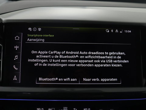 Audi Q4 e-Tron 40 77KWH 150 KW S-Line | SOH 96,3% | Half leder | Adaptive cruise | Stoelverwarming | Drive select | Navigatie | Carplay | Sfeerverlichting | Camera | Park assist | Elektrische achterklep