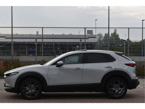 Mazda CX-30 2.0 e-SkyActiv-X M 186 pk Hybrid Exclusive-line | NL-Auto | HUD | Afn.trekhaak | Open dak | BOSE | 360 gr.camera | Keyless | Memorystoel | Full LED