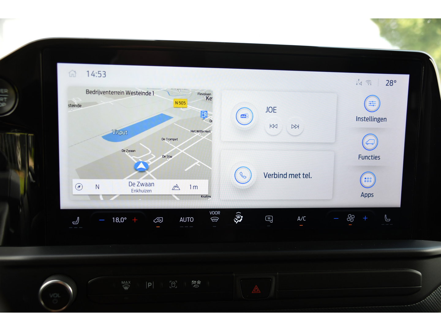 Ford Transit Custom 320 2.0 TDCI L2H1 Limited Black Edition Adaptieve Cruise, Camera, Carplay, 2 x Schuifdeur, 170pk, Automaat, Sensoren, Trekhaak, Stoelverwarming, Multimedia, Uniek!