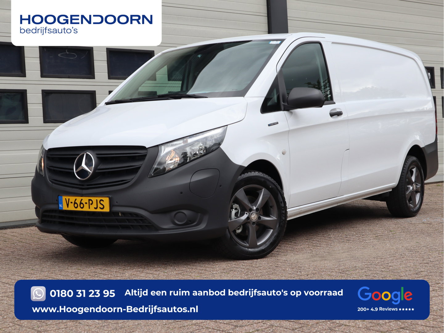 Mercedes-Benz eVito 112 66 kWh SoH 97,6 % AC + DC Snelladen L2 Lang - LM - Camera - 3 Zits - Betimmerd