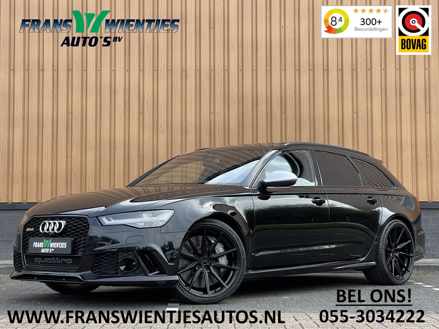 Audi RS6 4.0 TFSI Quattro Performance Pro Line Plus | 605 PK! | Keramische Remmen | Panoramadak | Leder | Apple Carplay | Android Auto | Adaptieve Cruise Control | Dodehoek Sensor | Lane Assist | Bose | 360° Graden Camera |