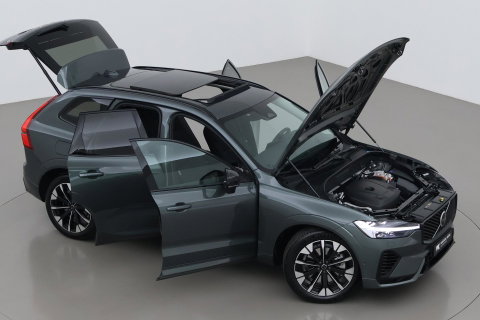Volvo XC60 T8 Ultra Dark | Luchtvering | Harman/Kardon | Panoramadak | 360° Camera | Head-Up | Stoel+Stuurverwarming | ACC