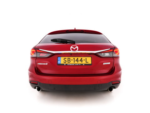 Mazda 6 Sportbreak 2.2D SkyActiv-D 150 Skylease GT (INCL-BTW) *LEATHER | FULL-LED | NAVI-FULLMAP | MEMORY-PACK | BOSE-AUDIO | BLIND-SPOT | CAMERA | KEYLESS | ECC | HEATED-SPORTSEATS | PDC | CRUISE | 17"ALU*