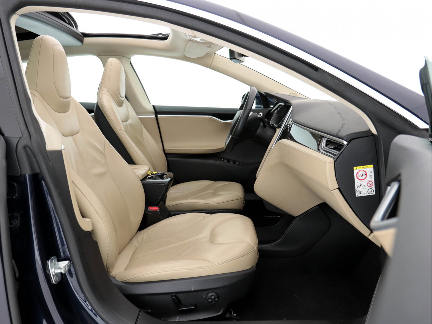 Tesla Model S 85 Base [ 3-Fase-11kW ] (INCL-BTW) *PANO | KEYLESS | LEATHER | NAVI-FULLMAP | FULL-LED | CAMERA | DAB | CRUISE | HEATED-COMFORTSEATS | ECC | PDC | WOODEN-INLAY | DIGI-COCKPIT | MEMORY-PACK |  19"ALU*