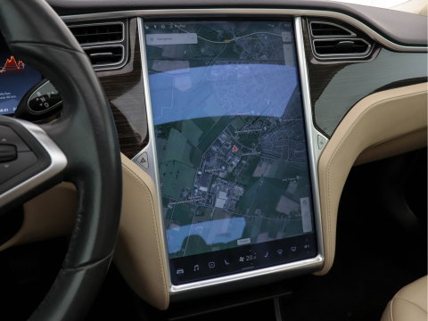 Tesla Model S 85 Base [ 3-Fase-11kW ] (INCL-BTW) *PANO | KEYLESS | LEATHER | NAVI-FULLMAP | FULL-LED | CAMERA | DAB | CRUISE | HEATED-COMFORTSEATS | ECC | PDC | WOODEN-INLAY | DIGI-COCKPIT | MEMORY-PACK |  19"ALU*