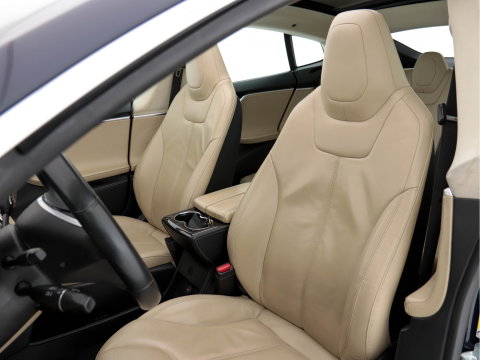 Tesla Model S 85 Base [ 3-Fase-11kW ] (INCL-BTW) *PANO | KEYLESS | LEATHER | NAVI-FULLMAP | FULL-LED | CAMERA | DAB | CRUISE | HEATED-COMFORTSEATS | ECC | PDC | WOODEN-INLAY | DIGI-COCKPIT | MEMORY-PACK |  19"ALU*