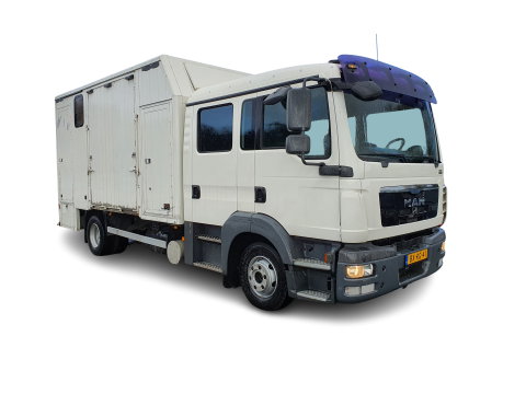 MAN TGL 8.180 (5-pers) Aut. 4X2 BL EEV *PAARDEN (2) /HORSES (2) TRAILER* AUT. *PAARDEN TRAILER- PFERDETRANSPORTWAGEN - HORSES TRAILER* *lengte: 760cm l breedte:236cm l hoogte:325cm*