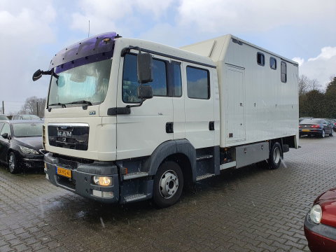 MAN TGL 8.180 (5-pers) Aut. 4X2 BL EEV *PAARDEN (2) /HORSES (2) TRAILER* AUT. *PAARDEN TRAILER- PFERDETRANSPORTWAGEN - HORSES TRAILER* *lengte: 760cm l breedte:236cm l hoogte:325cm*