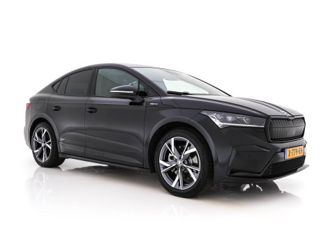 Škoda Enyaq Coupé 85 Sportline [ 3-Fase-11kW] {SoH-95%} (INCL-BTW) Aut. *PANO |  LEATHER-ALCANTARA | FULL-LED | BLINDSPOT | HEATED-SPORTSEATS | CAMERA | KEYLESS | PRIVACY-GLASS | ADAPTIVE-CRUISE | SHIFTPADDLES | TOWBAR | 20''ALU*
