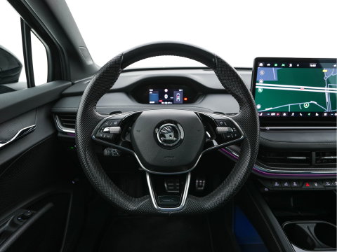 Škoda Enyaq Coupé 85 Sportline [ 3-Fase-11kW] {SoH-95%} (INCL-BTW) Aut. *PANO |  LEATHER-ALCANTARA | FULL-LED | BLINDSPOT | HEATED-SPORTSEATS | CAMERA | KEYLESS | PRIVACY-GLASS | ADAPTIVE-CRUISE | SHIFTPADDLES | TOWBAR | 20''ALU*