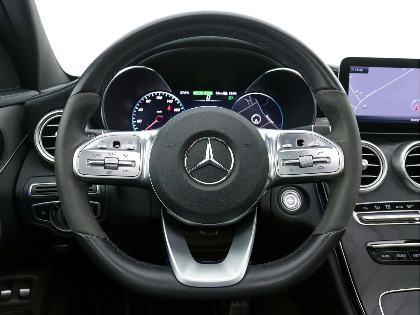 Mercedes-Benz C-Klasse Estate 300 e AMG-Sportpack Limited Business Solution (Plug-in) (INCL-BTW) Aut. *PANO | LEATHER-ALCANTARA | FULL-LED | NAVI-FULLMAP | TOPVIEW | BLINDSPOT | PREMIUM-AUDIO | DAB | CARPLAY | AMBIENTLIGHT | DIGI-COCKPIT | SPORTSEATS | 18"ALU*