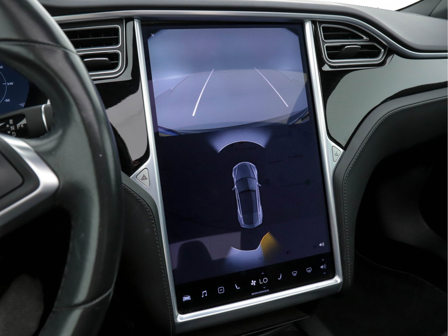 Tesla Model S 235 Kw Base [ 3-Fase-17kW ] {SoH-87%} (INCL-BTW) *PANO | AUTO-PILOT | KEYLESS | FULL-LED | 1/2-LEATHER | NAVI-FULLMAP | SURROUND-VIEW | APP-CONNECT | LANE-ASSIST | DIGI-COCKPIT | DAB | SPORT-SEATS | 19"ALU