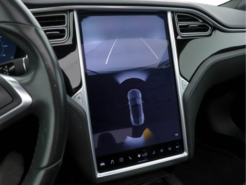 Tesla Model S 235 Kw Base [ 3-Fase-17kW ] {SoH-87%} (INCL-BTW) *PANO | AUTO-PILOT | KEYLESS | FULL-LED | 1/2-LEATHER | NAVI-FULLMAP | SURROUND-VIEW | APP-CONNECT | LANE-ASSIST | DIGI-COCKPIT | DAB | SPORT-SEATS | 19"ALU