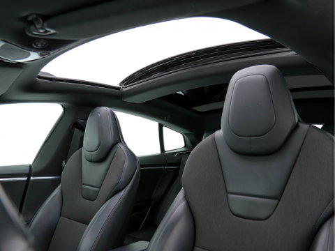 Tesla Model S 235 Kw Base [ 3-Fase-17kW ] {SoH-87%} (INCL-BTW) *PANO | AUTO-PILOT | KEYLESS | FULL-LED | 1/2-LEATHER | NAVI-FULLMAP | SURROUND-VIEW | APP-CONNECT | LANE-ASSIST | DIGI-COCKPIT | DAB | SPORT-SEATS | 19"ALU