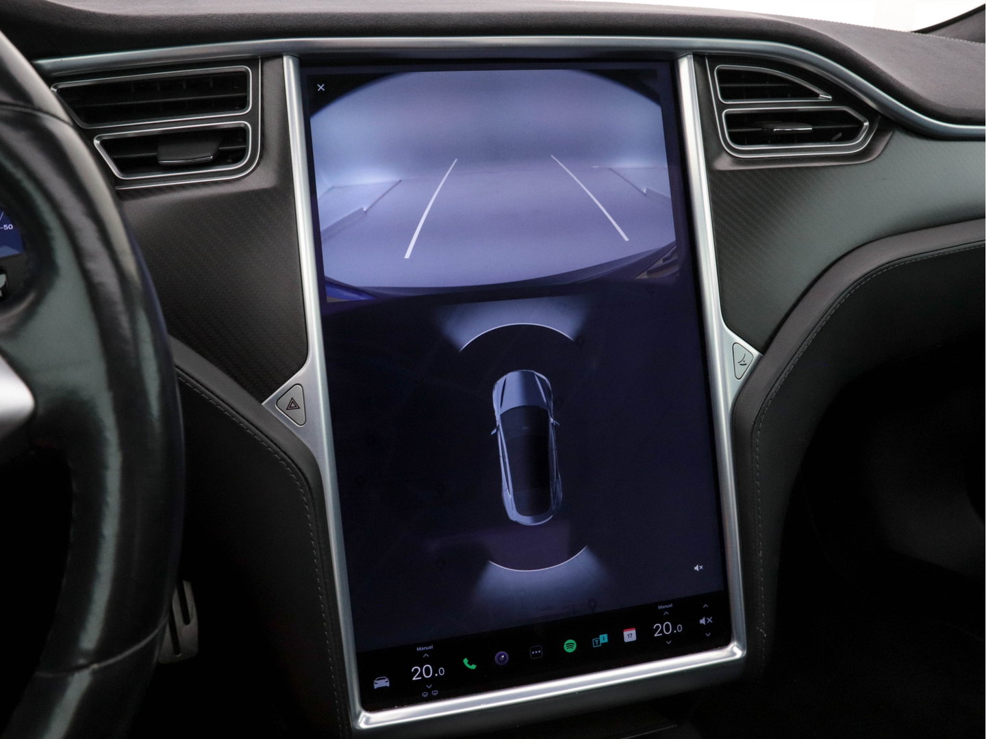 Tesla Model S P85D Performance-Pack AWD [ 3-Fase-17kW ] (INCL-BTW) *PANO | LEATHER | AUTO-PILOT | AIRSUSPENSION | KEYLESS | CAMERA | FULL-LED | ADAPTIVE-CRUISE |  DIGI-COCKPIT | HEATED-SPORTSEATS | 19"ALU*