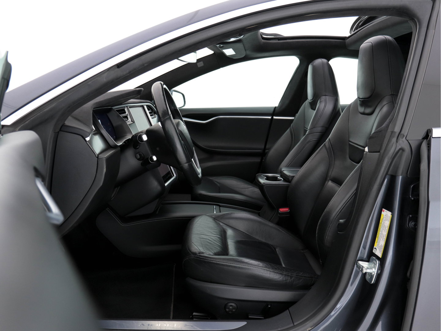 Tesla Model S P85D Performance-Pack AWD [ 3-Fase-17kW ] (INCL-BTW) *PANO | LEATHER | AUTO-PILOT | AIRSUSPENSION | KEYLESS | CAMERA | FULL-LED | ADAPTIVE-CRUISE |  DIGI-COCKPIT | HEATED-SPORTSEATS | 19"ALU*