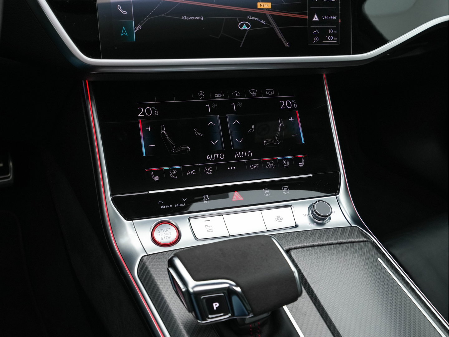 Audi RS6 Avant TFSI Quattro (INCL-BTW) Aut. *CERAMIC-BREAKS | LEATHER | HEAD-UP | LASER-LIGHT | BANG&OLUFSEN-ADVANCED | SOFT-CLOSE | ADAPTIVE-CRUISE | BLINDSPOT | TOPVIEW | MEMORY-PACK | DAB+ | ...