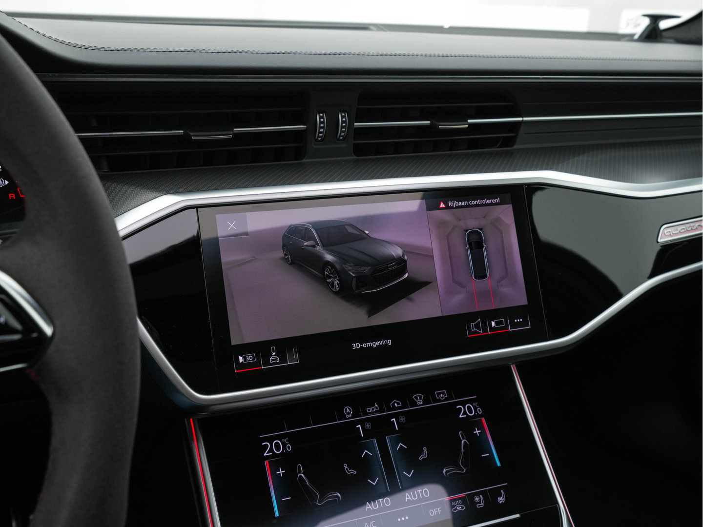 Audi RS6 Avant TFSI Quattro (INCL-BTW) Aut. *CERAMIC-BREAKS | LEATHER | HEAD-UP | LASER-LIGHT | BANG&OLUFSEN-ADVANCED | SOFT-CLOSE | ADAPTIVE-CRUISE | BLINDSPOT | TOPVIEW | MEMORY-PACK | DAB+ | ...
