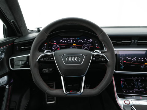 Audi RS6 Avant TFSI Quattro (INCL-BTW) Aut. *CERAMIC-BREAKS | LEATHER | HEAD-UP | LASER-LIGHT | BANG&OLUFSEN-ADVANCED | SOFT-CLOSE | ADAPTIVE-CRUISE | BLINDSPOT | TOPVIEW | MEMORY-PACK | DAB+ | ...
