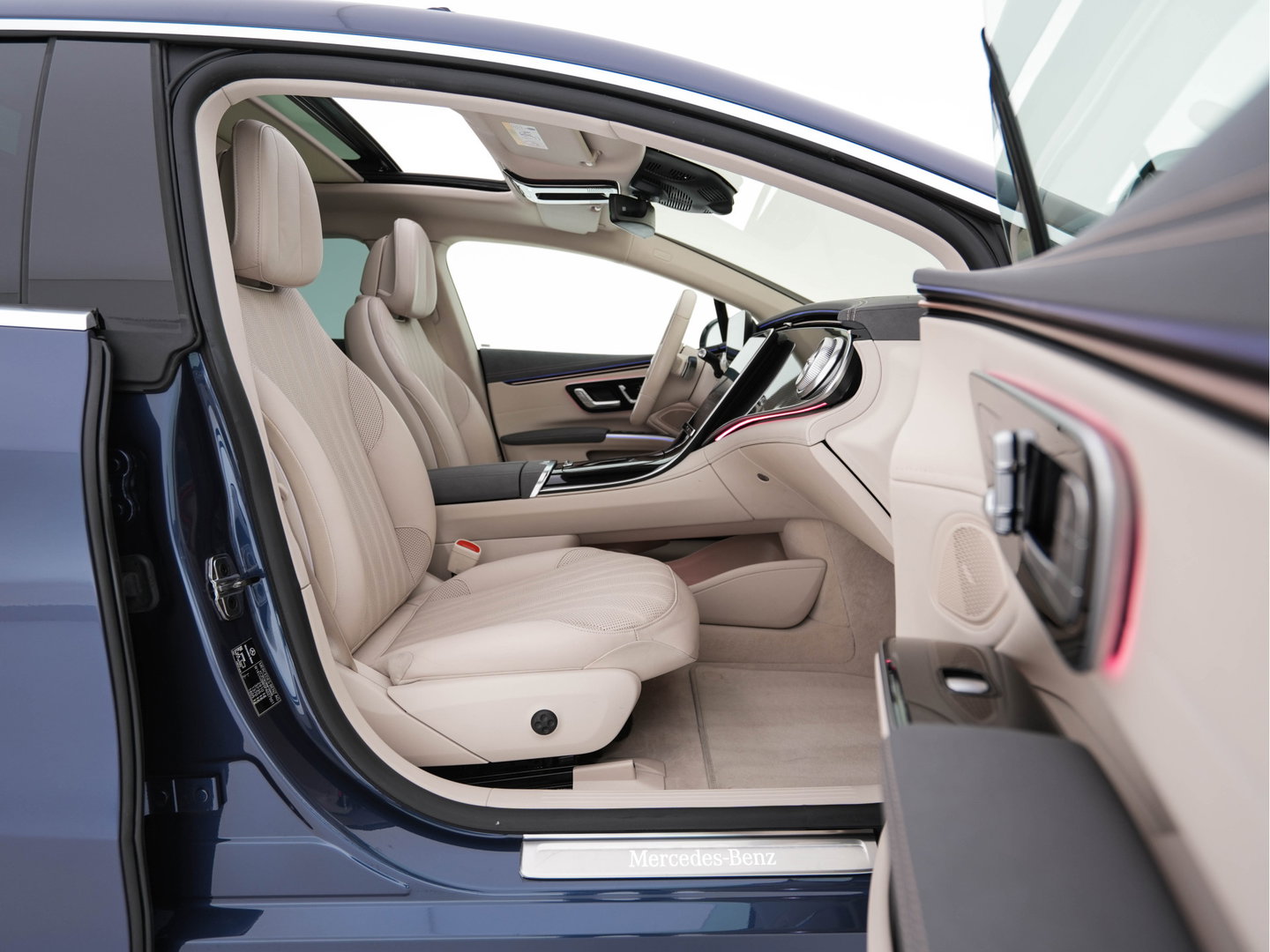 Mercedes-Benz EQS 350 Business Line 90 kWh {SOH-100%} [3-Fase-11kW] (INCL-BTW) Aut. *PANO | LEATHER | FULL-LED | MEMORY-PACK | HEATED-COMFORTSEATS | DIGI-COCKPIT | CAMERA | AMBIENT-LIGHT | NAVI-FULLMAP | BLIND-SPOT | KEYLESS | CARPLAY | PRIVACY-GLASS |