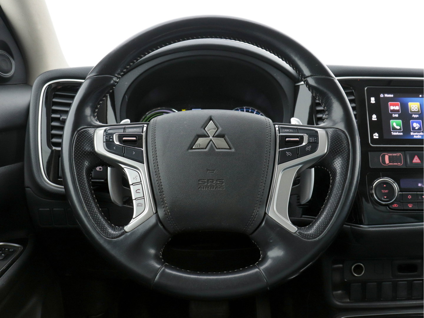 Mitsubishi Outlander 2.0 AWD (Plug-In) (INCL-BTW) Aut.*LEATHER-ALCANTARA | NAVI-FULLMAP | KEYLESS | DAB | CAMERA | ECC | CRUISE | CARPLAY | PRIVACY-GLASS | TOWBAR | SHIFTPADDLES | 16"ALU*