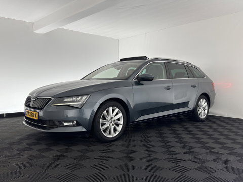 Škoda Superb Combi 1.6 TDI Clever Edition [⚠️] (INCL-BTW) Aut. *PANO | FULL-LEATHER | BI-XENON | CAMERA | MEMORY-PACK | KEYLESS | DAB+ | NAVI-FULLMAP | ECC | PDC | CRUISE | TOWBAR | SPORT-SEATS | 17''ALU*