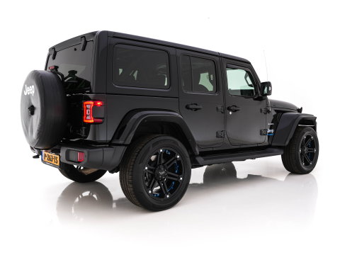 Jeep Wrangler Unlimited 4xe 380 Sahara AWD (Plug-in) {SoH-91%} (INCL-BTW) *OPEN-ROOF | LEATHER | FULL-LED | ALPINE-AUDIO | CRUISE | BLINDSPOT | CAMERA | KEYLESS | HEATED-COMFORTSEATS | DAB+ | PRIVACY-GLASS | ECC | PDC | 20''ALU*