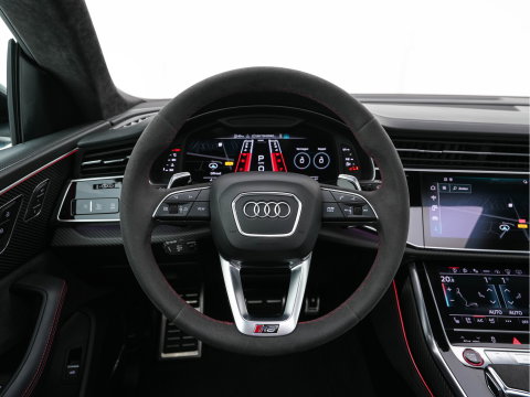 Audi RS Q8 4.0 TFSI Quattro * PANO | MILLTEK-EXHAUST | CERAMIC-BRAKES | CARBON-PACK | LEATHER | MEMORY-PACK | 4-WHEEL-STEERING | AIRSUSPENSION | BANG&OLUFSEN | ADAPTIVE-CRUISE | BLINDSPOT | TOPVIEW | SOFTCLOSE |  ....