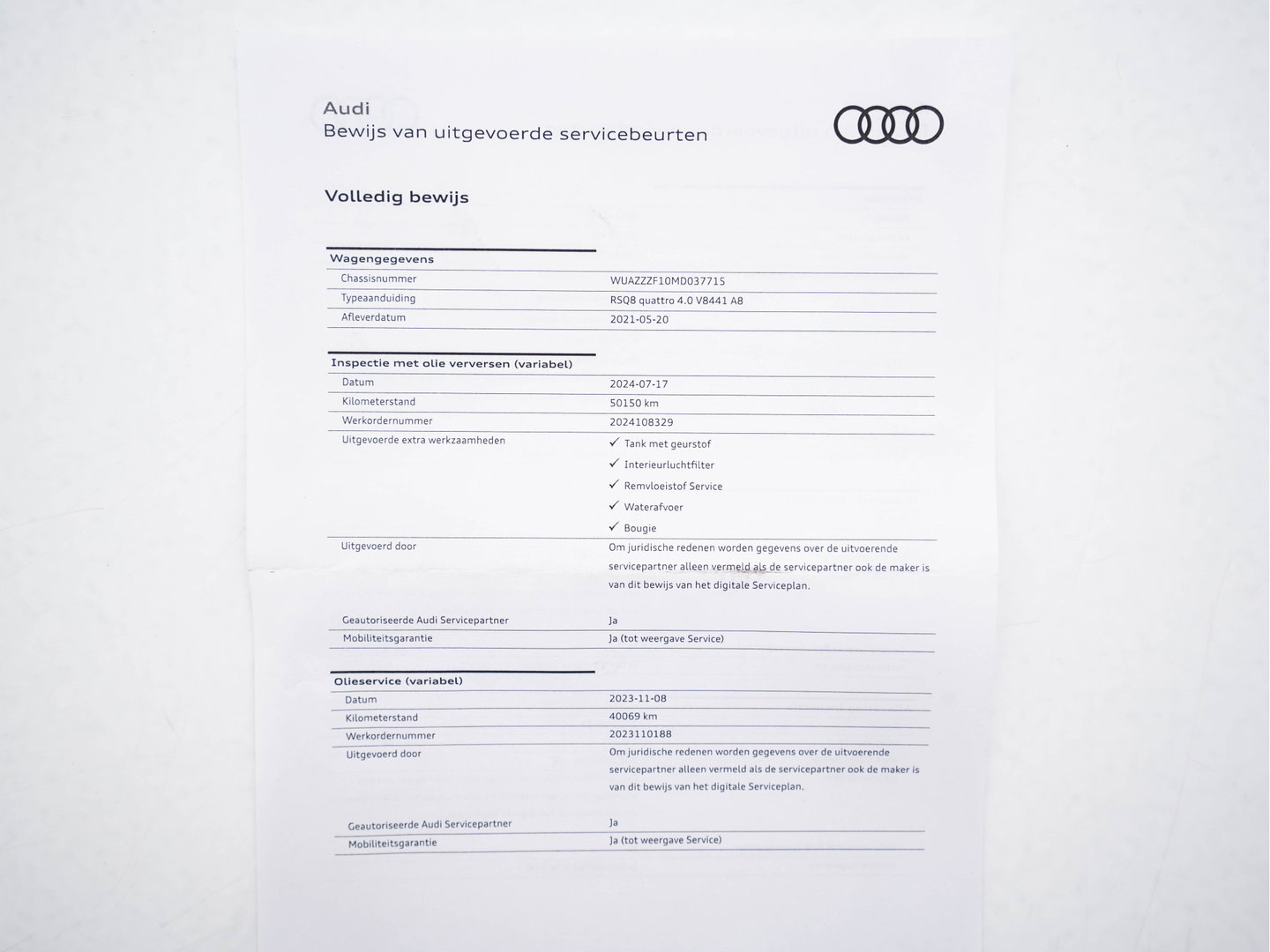 Audi RS Q8 4.0 TFSI Quattro * PANO | MILLTEK-EXHAUST | CERAMIC-BRAKES | CARBON-PACK | LEATHER | MEMORY-PACK | 4-WHEEL-STEERING | AIRSUSPENSION | BANG&OLUFSEN | ADAPTIVE-CRUISE | BLINDSPOT | TOPVIEW | SOFTCLOSE |  ....