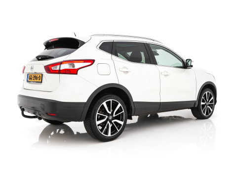 Nissan QASHQAI 1.2 Tekna *PANO | LEATHER | TOPVIEW | BLINDSPOT | LED-LIGHTS | NAVI-FULLMAP | HEATED-COMFORTSEATS | KEYLESS | DAB+ | PRIVACY-GLASS | ECC | AMBIENTLIGHT | LANE-ASSIST | PDC | TOWBAR | 19''ALU*