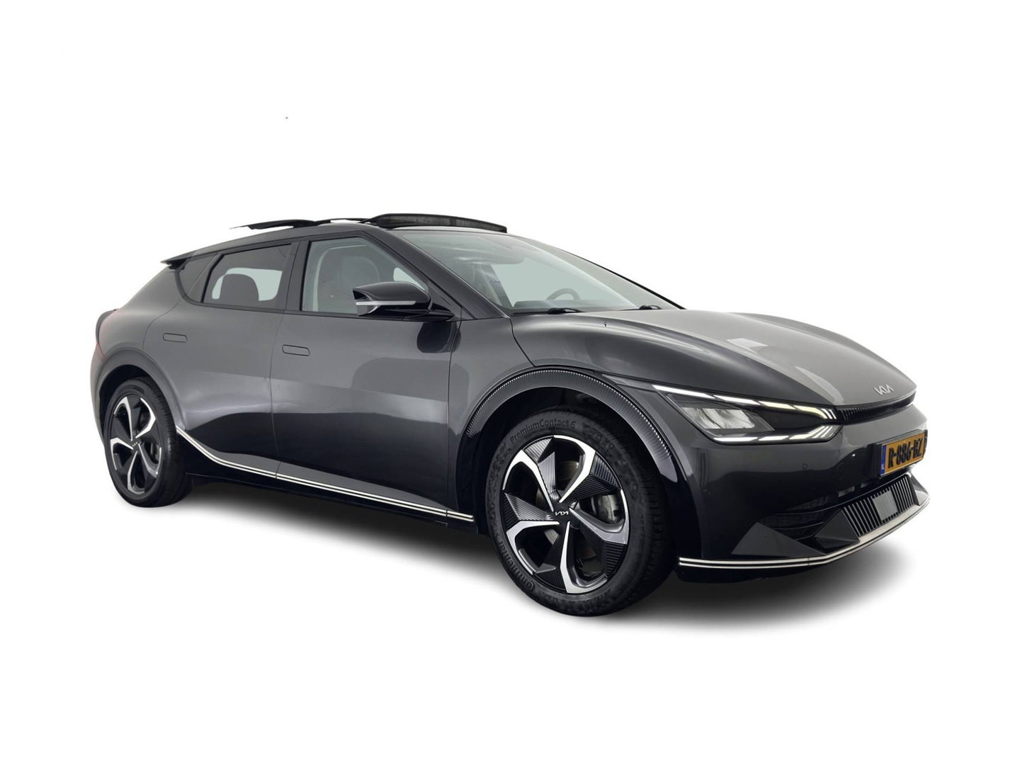 Kia Ev6 Plus Advanced 77.4 kWh [3-Fase-11kW] {SoH-93%} (INCL.BTW) Aut. *PANO | LEATHER | ADAPTIVE-CRUISE | DIGI-COCKPIT | MERIDIAN-AUDIO | MEMORY-PACK | FULL-LED | KEYLESS | CAMERA | DAB | BLIND-SPOT | NAVI-FULLMAP | PRIVACY-GLASS | AMBIENT-L