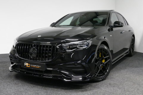 Mercedes-Benz E-Klasse 300 e AMG Line / E53 AMG Edition1 look / E53 AMG Diffuser / Panamericana Grille / Panoramadak / Burmester Surround Sound 4D / Elektr. verstelbare voorstoelen + memory / Digital Light (Laser) / Ambienteverlichting / HUD / Rondomzichtcamera / Apple Carplay 