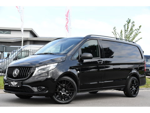 Mercedes-Benz Vito 116 CDI L2 Black Edition Cruise, Camera, Carplay, 164pk, Automaat, Sensoren, Trekhaak, Multimedia, LED, Stoelverwarming, Uniek!