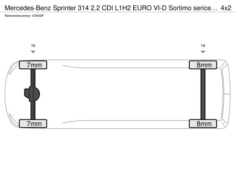Mercedes-Benz Sprinter 314 2.2 CDI L1H2 EURO VI-D Sortimo sericebus Sortimo servicebus