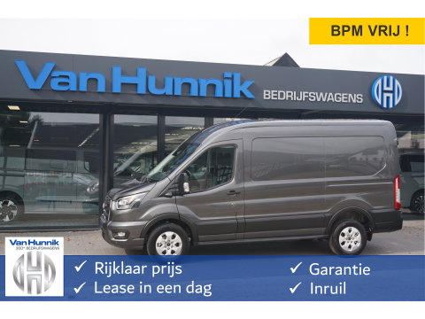 Ford Transit 350M L2H2 Limited AUT-8 165PK BPM VRIJ Navi, 360 Cam, ACC, Xenon, Lm Velg, Trekhaak!! NR. A115