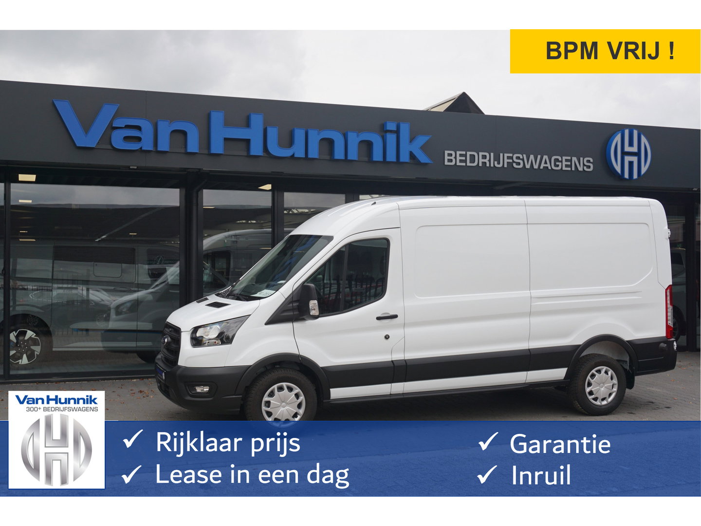 Ford Transit 350L 130PK L3H2 Trend AUT BPM VRIJ!! Clima, 12" Sync 4 Navi, 270º deur, Trekhaak!! NR. 165