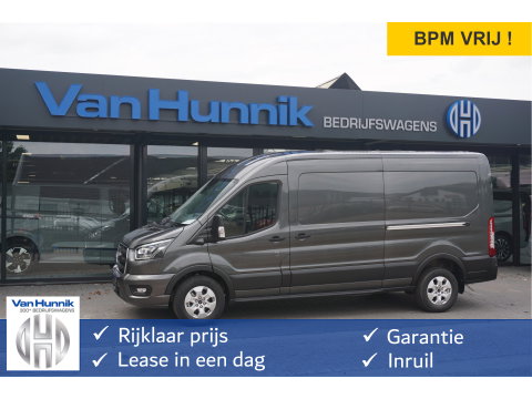 Ford Transit 350L L3H2 Limited AUT-8 165PK BPM VRIJ Navi, Adap. Cruise, 360° Cam, Trekhaak, 2x Schuifdeur!! NR. 258