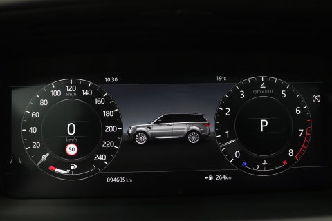 Land Rover Range Rover Sport 3.0 P400 MHEV HST | 3.0 BENZINE | Luchtvering | Panoramadak | Trekhaak | Stoelventilatie | Carbon Pack | BLIS | 22 Inch
