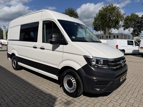 Volkswagen Crafter 35 2.0 TDI 177pk L3H3 ( L2H2 ) Comfortline / vaste prijs rijklaar € 23.950 ex btw / euro 6 / lease vanaf € 391 / dubbele schuifdeur / ramen rondom / airco / cruise / navi / camera !