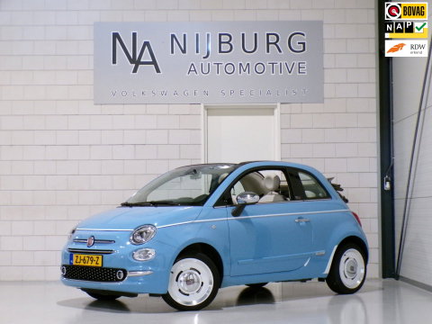 Fiat 500C 0.9 TwinAir Turbo Spiaggina 58 "Origineel NL!" Apple-Carplay Parkeersensoren Navigatie Cruise-control Bluetooth DAB+