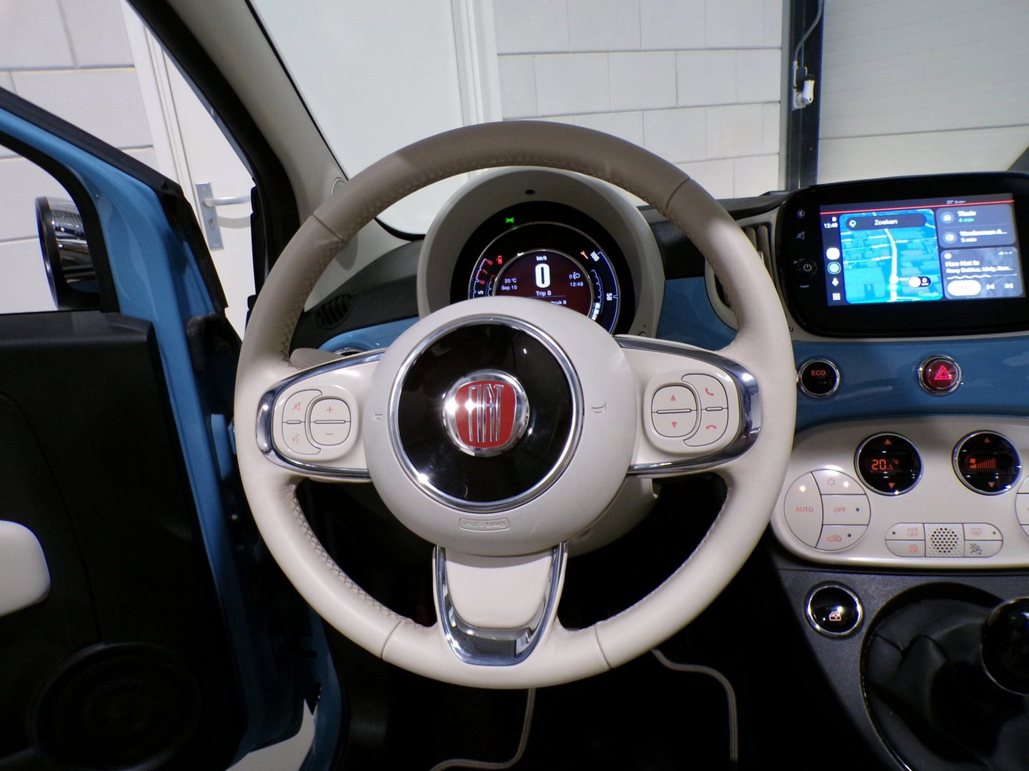Fiat 500C 0.9 TwinAir Turbo Spiaggina 58 "Origineel NL!" Apple-Carplay Parkeersensoren Navigatie Cruise-control Bluetooth DAB+